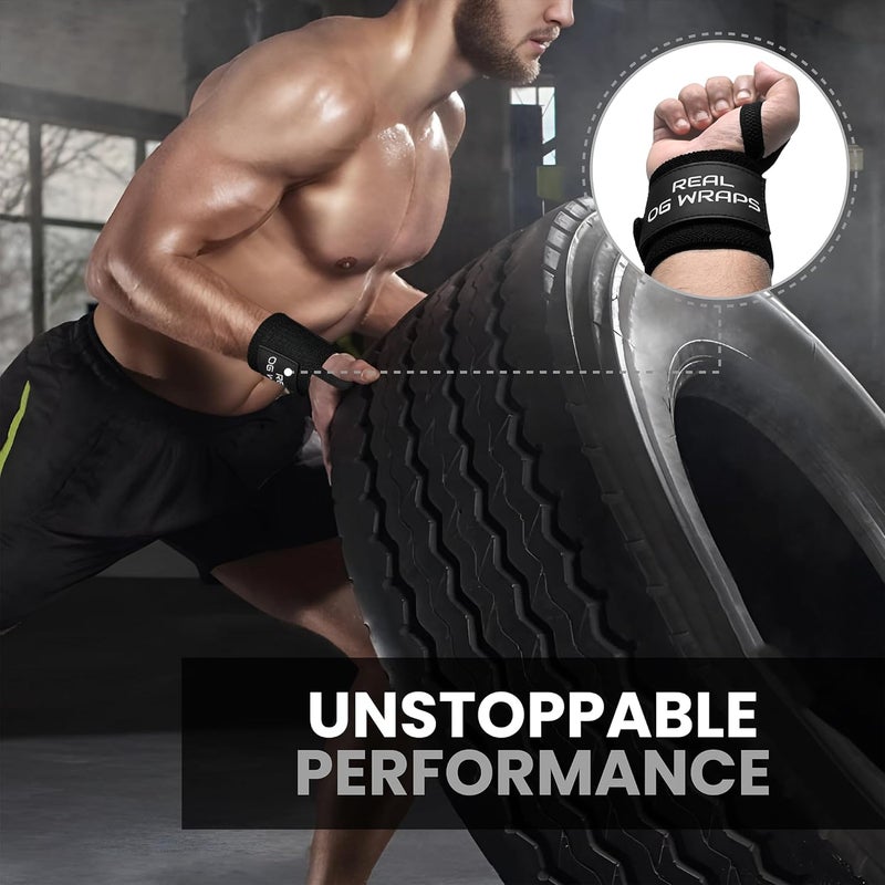 OUTRAGEAR 18" OG-Grade Wrist Wraps for Weightlifting – Heavy Duty Wrist Support with Thumb Loop & Lockdown Strap – Wrist Straps for Powerlifting, Bench Press & Gym Training - Image 4